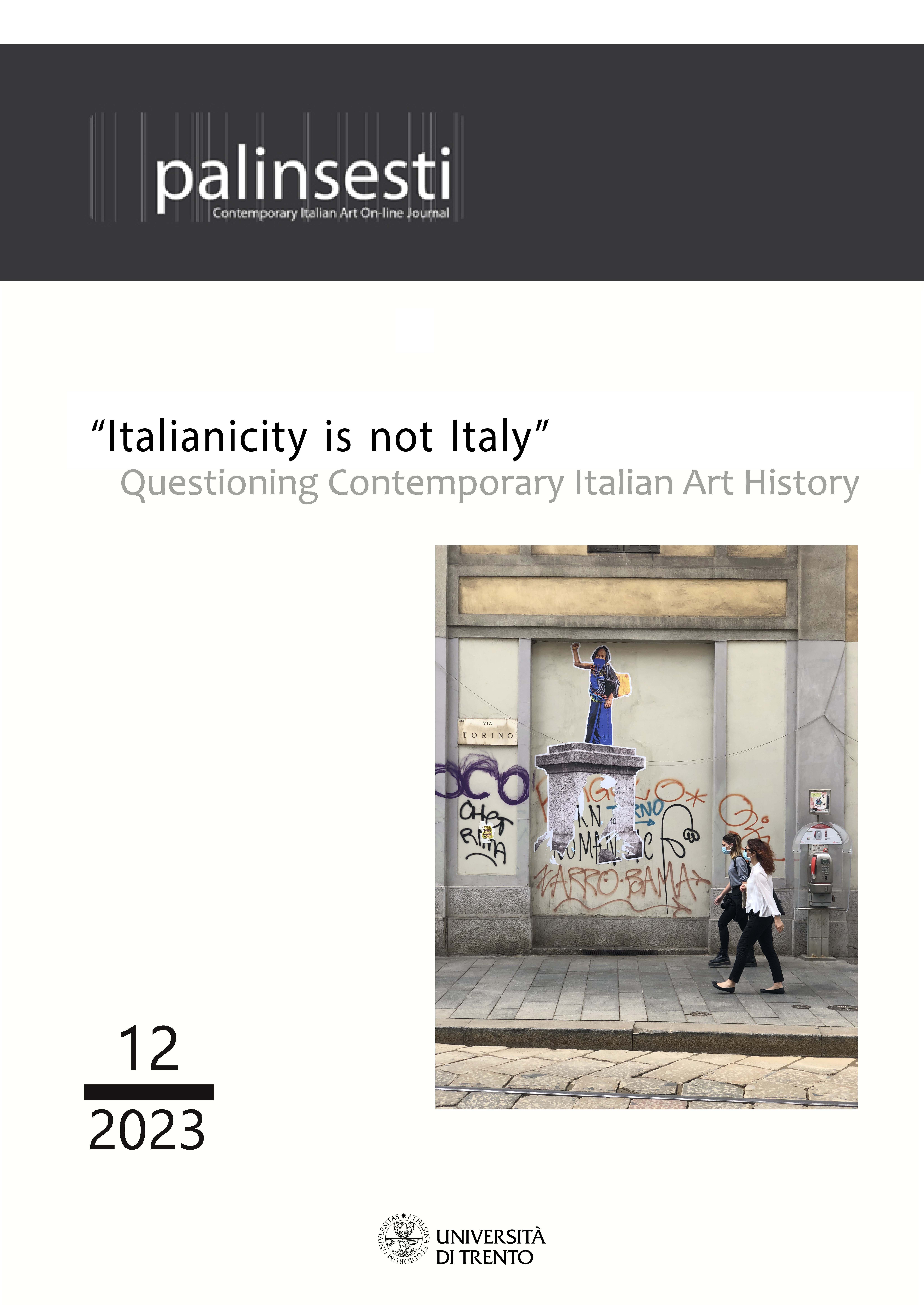 Ozmo, Monumento alla sposa bambina Fatima Destà in Montanelli, via Torino, Milan, 2020, photographed after its defacement. Inkjet on blueback paper, measurements to site (dimensioni ambientali). Photo by the artist. Courtesy of the artist.